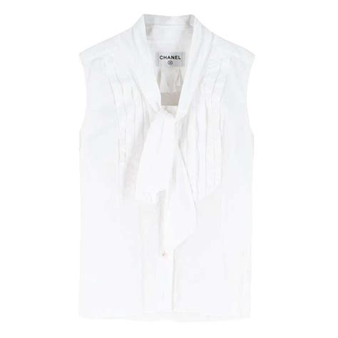 chanel white dress shirt|authentic Chanel shirt.